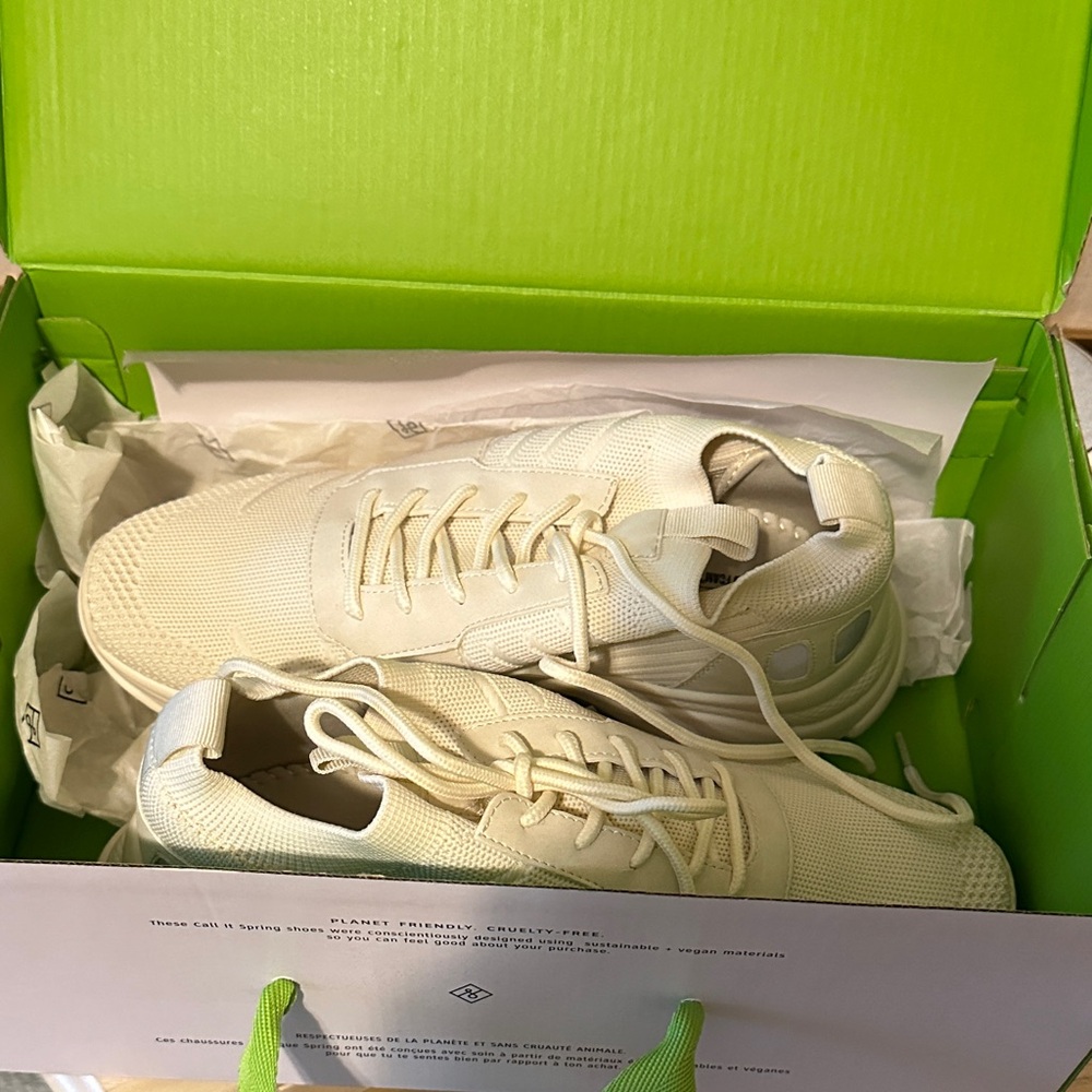 Call It Spring Cream Sneakers